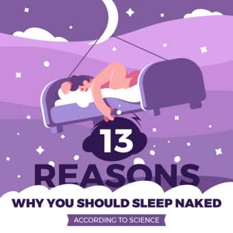 infographic about sleeping in the nude